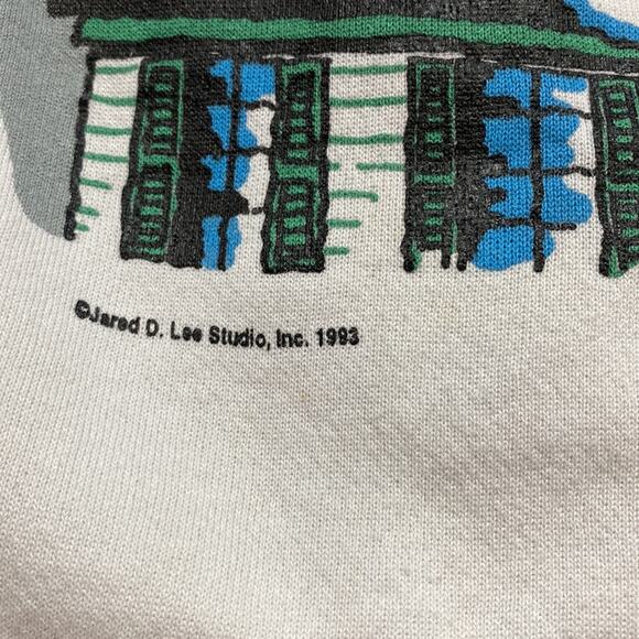 Vintage Jared D Lee Studio Funny Santa 911 Christmas Sweatshirt 1993 large - Picture 7 of 8